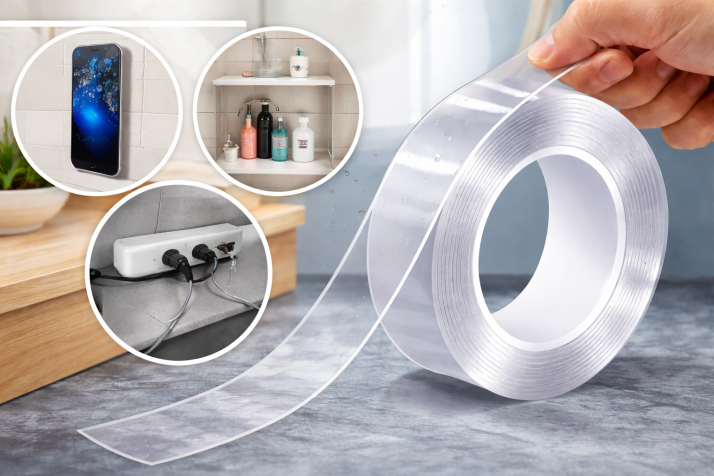 Nano tape: dubbelzijdige tape zonder boren of schroeven